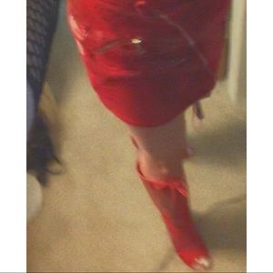 Snakeskin Lace Up Knee High Boots 👢 🐍